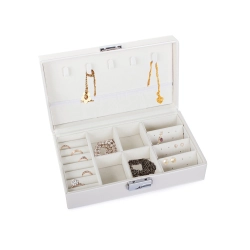 Szkatułka kuferek na biżuterię organizer kolczyki