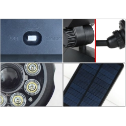 Lampa solarna 8 led wbijana ogrodowa czujnik zmierzchu ruchu do ogrodu