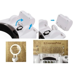 Lupa nagłowna na głowę okulary czołowa 3 led 11,5x