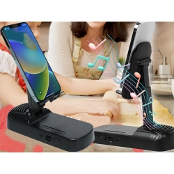 Głośnik stojak pod telefon uchwyt teleskopowy bluetooth powerbank podstawka