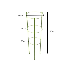 Podpora pierścieniowa do roślin 90cm obręcz do kwiatów 3 pierścienie divodv