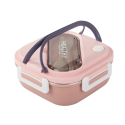 Śniadaniówka z przegródkami pojemnik sztućce lunchbox do mikrofali 1000ml