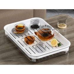 Taca kuchenna dwuwarstwowa ociekacz na naczynia warzywa owoce plastikowa