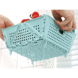 Koszyk na owoce warzywa organizer durszlak składany taca plastikowy kosz