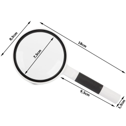 Lupa klasyczna szkło powiększające soczewka 75 4x