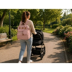 Plecak wielofunkcyjny z łóżeczkiem i portem USB, duży organizer mommy bag