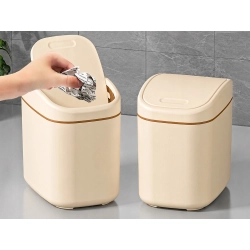 Mini kosz na śmieci do pokoju do łazienki pojemnik na biurko klapka 2 l