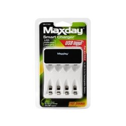Ładowarka do akumulatorków AA i AAA USB-C LCD 4 sloty szybkie ładowanie