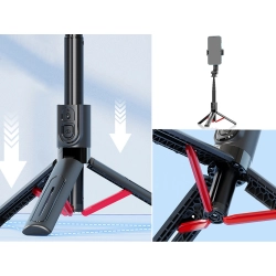 Kijek do selfie stick uchwyt na telefon tripod statyw pilot bluetooth 90cm