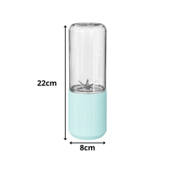 Blender kielichowy bezprzewodowy USB mikser do smoothie mini blender 150W - pastelowy błękit matowy