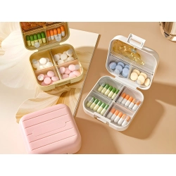 Pojemnik na leki organizer tabletek kapsuek 7 przegródek pudełko podróżne