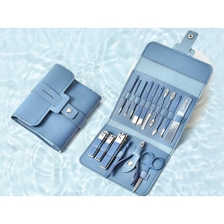 Zestaw do paznokci przybornik manicure pedicure etui cążki 16 elementów — zdjęcie 6