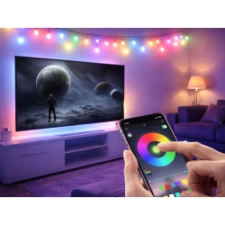 Lamki led kolorowe usb rgb aplikacja pilot kulki dekoracyjne świąteczne