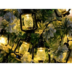 Lampki solarne ogrodowe LED girlanda lampiony na balkon taras dekoracyjne — zdjęcie 9