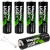 Akumulatorki baterie paluszki AA Li-Ion 1,5V 2200mWh 4 sztuki ładowane USB-C