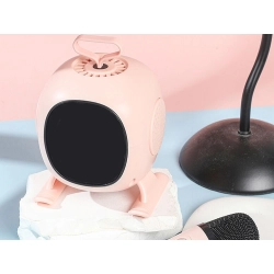 Głośnik bluetooth karaoke z mikrofonem led kolorowe kwadraty muzyka rgb