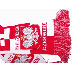 Szalik kibica polska mecz na stadion biało czerwony miękki dwustronny — zdjęcie 10
