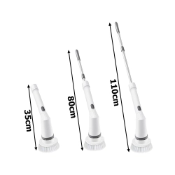 Elektryczna szczotka obrotowa do fug kafli mop z 6 końcówkami tornado