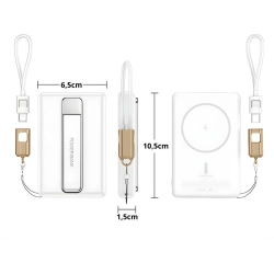 Powerbank szybkie ładowanie bezprzewodowe 5000 mah usb-c lightning 20w — zdjęcie 7