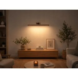 Lampka nocna ścienna magnetyczna LED kinkiet USB-C drewniana dotykowa