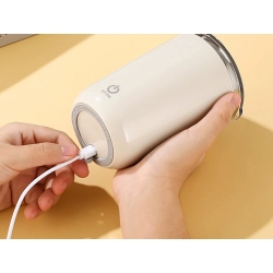 Kubek samomieszający 350ml stalowy termos na zimne i gorące smycz usb