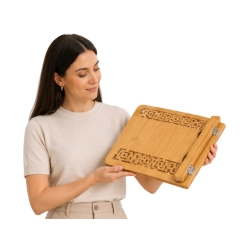 Podstawka pod książkę bambus regulowany podpórka stojak do czytania tablet