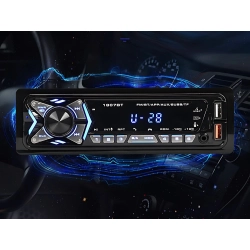 Radio samochodowe bluetooth usb aux sd 1-din zestaw głośnomówiący pilot