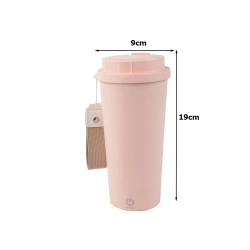 Kubek samomieszający 350ml stalowy termos na zimne i gorące napoje z smyczą i USB