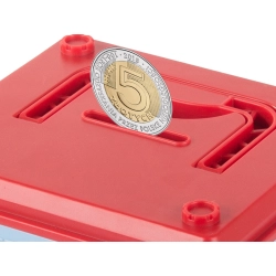 Skarbonka sejf bankomat na kod dostępu banknoty monety pieniądze kod pin