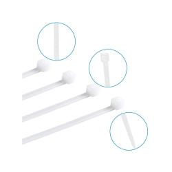 Opaski zaciskowe trytytki 2,5x100 100 szt białe