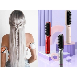 Prostownica szczotka do prostowania włosów 2w1 elektryczna bezprzewodowa