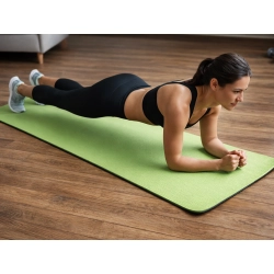 Mata do ćwiczeń jogi pilatesu fitness gimnastyczna treningowa uchwyt 183cm — zdjęcie 2