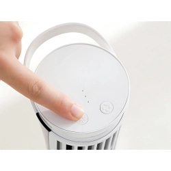 Wentylator kolumnowy mini biurkowy z lampką led 2 biegi usb cicha praca