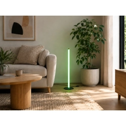 Lampa podłogowa LED RGB 50 cm sterowana pilotem czarna USB 7 kolorów