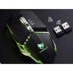 Myszka bezprzewodowa do komputera gamingowa usb podświetlenie led rgb