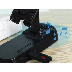 Głośnik stojak pod telefon uchwyt teleskopowy bluetooth powerbank podstawka