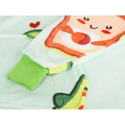 Ciepła bluza awokado koc oversize xxl 2w1 gruba futrzak miękka z kapturem