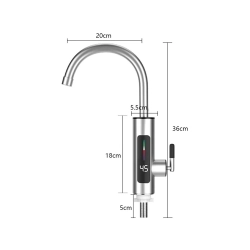 Przepływowy elektryczny podgrzewacz wody kran bateria kuchenna lcd 3kw