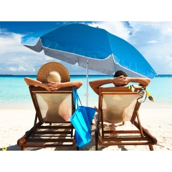 Parasol plażowy ogrodowy balkonowy duży xxl z filtrem uv 210 cm składany