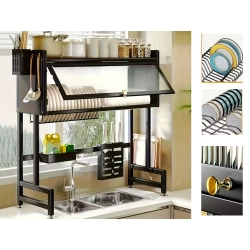 Suszarka do naczyń talerzy sztućców duży ociekacz szafka organizer 85 cm — zdjęcie 13