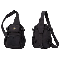 Nerka męska saszetka na ramię torba crossbody wiele kieszeni czarna