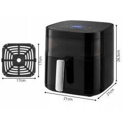 Frytkownica beztłuszczowa Air Fryer 1200W 4L dotykowy panel 8 programów