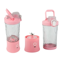 Blender do smoothie przenośny usb bezprzewodowy rozdrabniacz do lodu róż