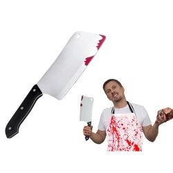 Krwawy tasak do kostiumu mordercy zabójcy psychopaty nóż bróń na halloween