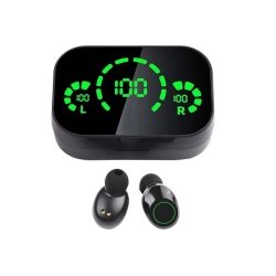 Słuchawki douszne bluetooth bezprzewodowe z etui ładującym led i mikrofonem