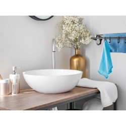 Wieszak łazienkowy czarny na ręczniki i akcesoria 40cm bez wiercenia 4 haki