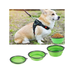 Miska silikonowa dla psa składana podróżna turystyczna karabińczyk 400ml
