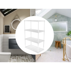 Półka łazienkowa kuchenna stojąca szafka regał 4 poziomowy organizer