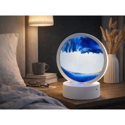 Lampa piaskowa 3d ruchomy dynamiczny piasek dekoracyjna biurko usb led rgb