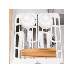 Ociekacz suszarka na zlew do naczyń owoców warzyw do suszenia teleskopowy